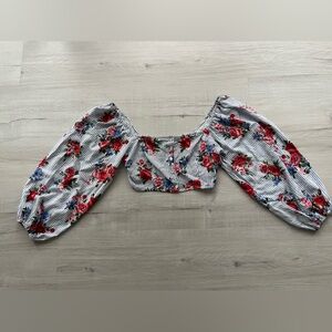 Floral Striped Two-Piece Set